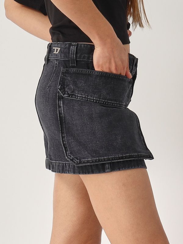 4. Jupe en coton et modal pour femmes Gris fumée Diesel a15784007z9