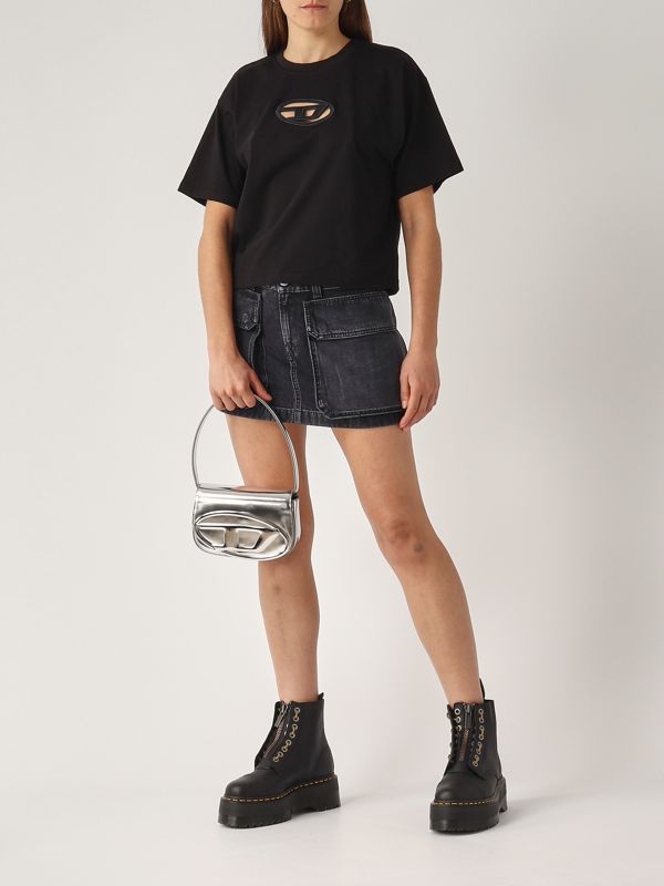 5. Jupe en coton et modal pour femmes Gris fumée Diesel a15784007z9
