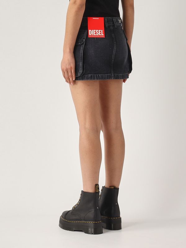3. Jupe en coton et modal pour femmes Gris fumée Diesel a15784007z9