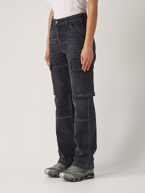 2. D-Pot women's jeans in cotton and modal Dark Gray Diesel a16355007z9