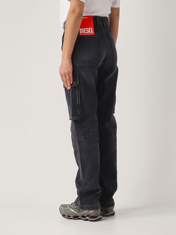 3. D-Pot women's jeans in cotton and modal Dark Gray Diesel a16355007z9