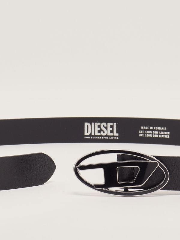 Diesel Women's B-1DR leather belt - Black | Caposerio.com