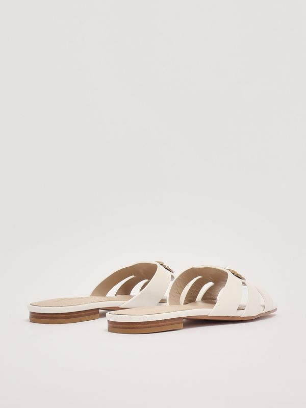 3. Marli 09 women's leather sandal Milk Pinko sd0313p003