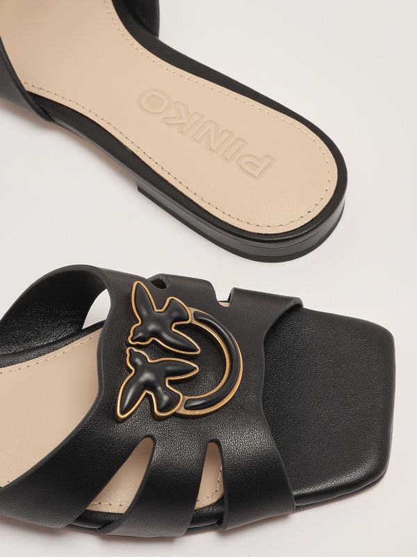 4. Marli 09 women's leather sandal Black Pinko sd0313p003