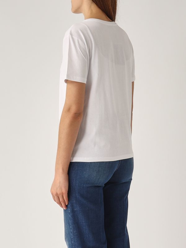 3. Women's cotton T-shirt White Twinset 251tp2074