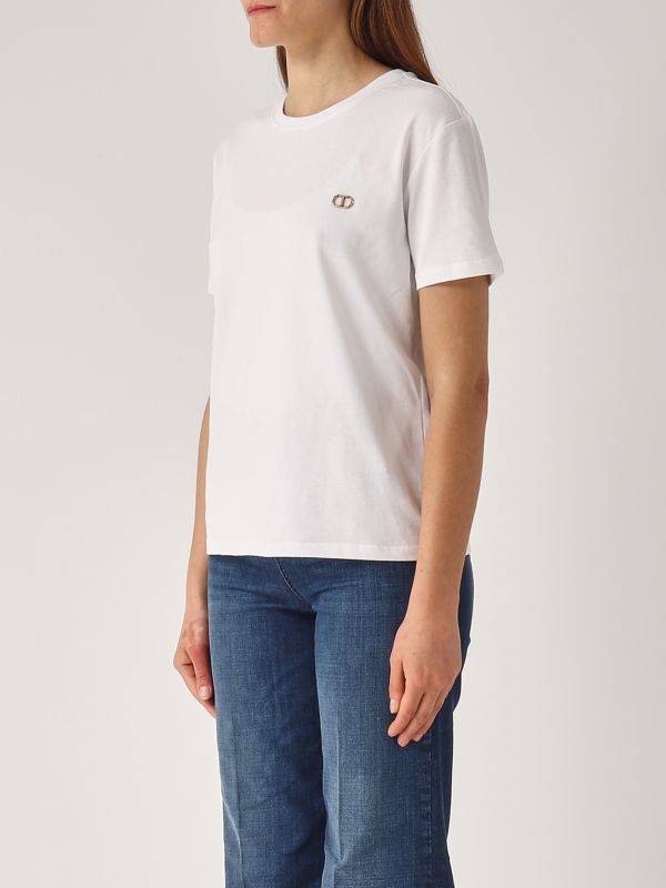 2. Women's cotton T-shirt White Twinset 251tp2074