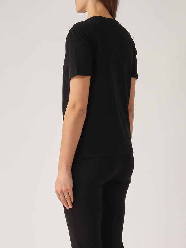 3. Women's cotton T-shirt Black Twinset 251tp2074