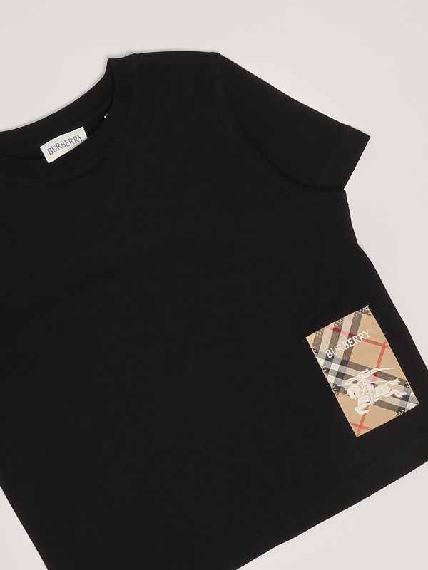 Burberry Cedar boy's cotton T-shirt - Black | Caposerio.com