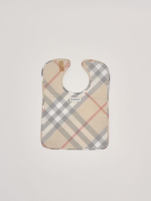 2. Bavoir Wesley en coton Check Beige Burberry 8089789