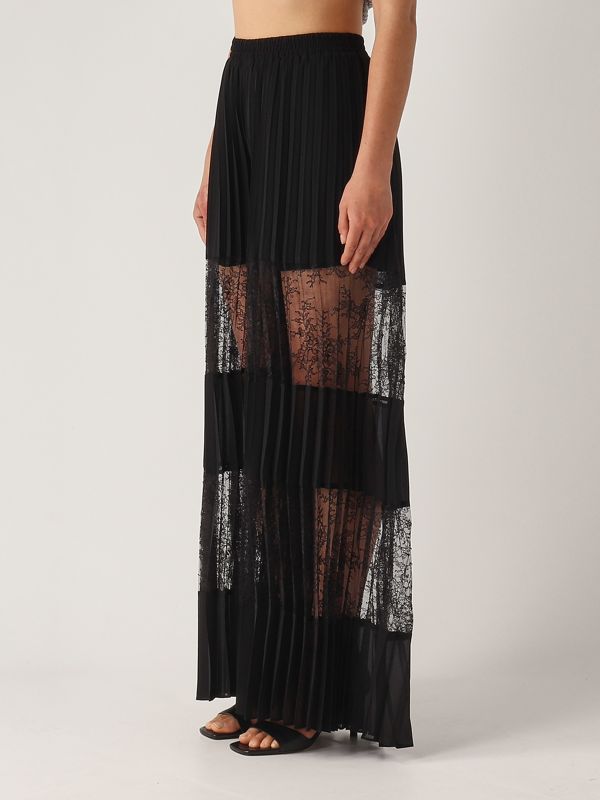 2. Women's georgette pants Black Twinset 251tp2782
