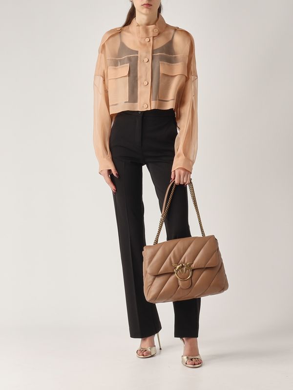6. Grand sac en cuir Love Puff pour femme Gingembre Pinko 100037a0f2