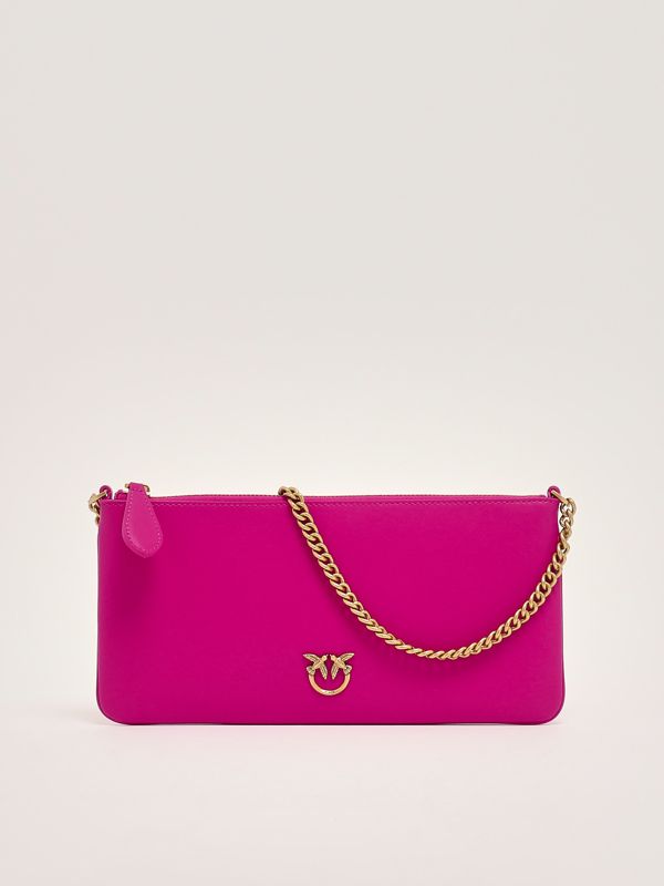 パフィオ Pinko Women's Horizontal Flat Leather Bag - Fuchsia | Caposerio.com