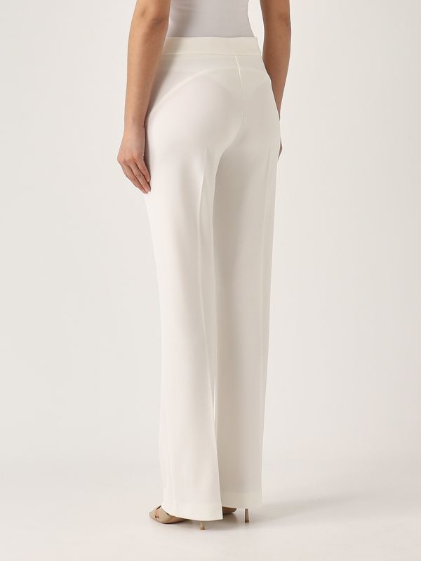 3. Pantalone donna Resta in tessuto tecnico di viscosa stretch Bianco Pinko 104926a0hm