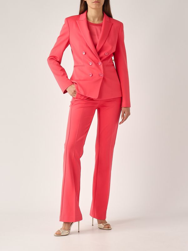 5. Pantalone donna Resta in tessuto tecnico di viscosa stretch Corallo Pinko 104926a0hm