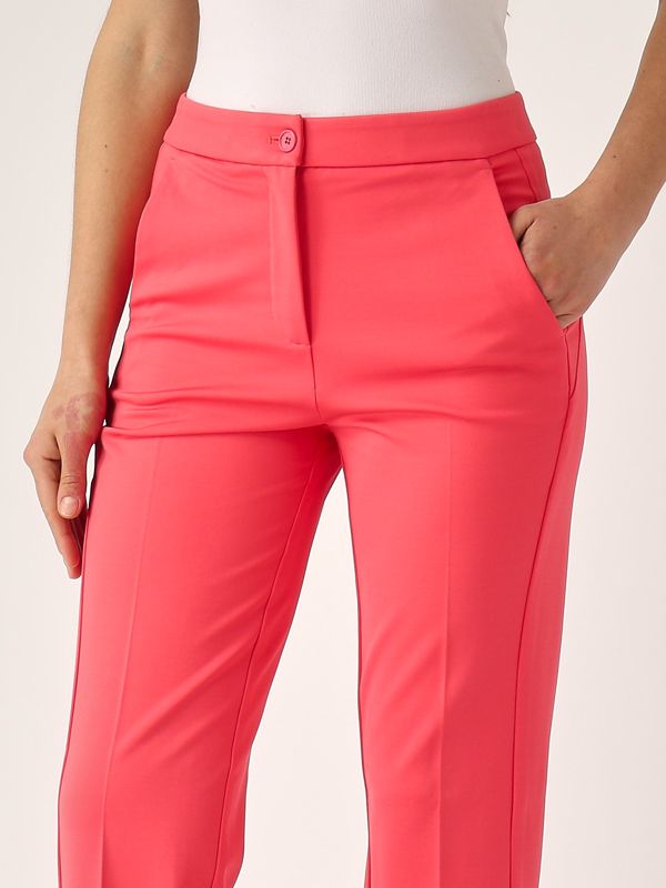 4. Pantalone donna Resta in tessuto tecnico di viscosa stretch Corallo Pinko 104926a0hm