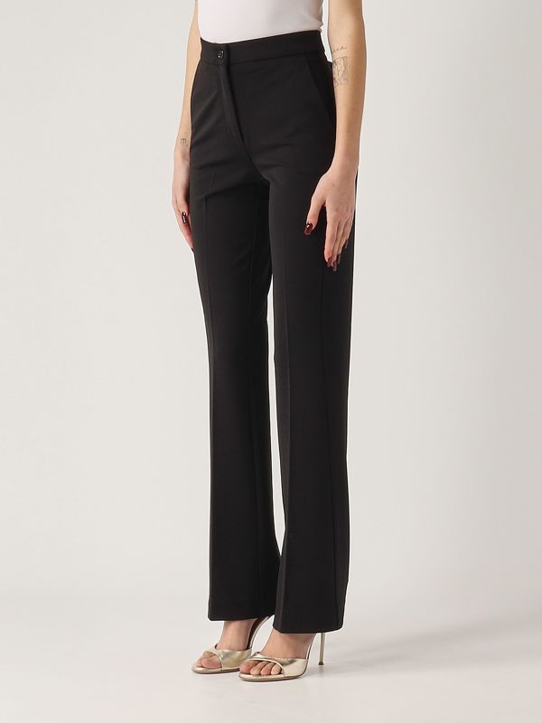 2. Pantalone donna Resta in tessuto tecnico di viscosa stretch Nero Pinko 104926a0hm