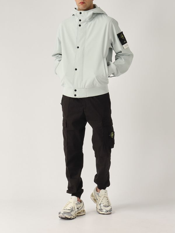 5. Softshell jacket for men Sky blue Stone Island k1s154100090s0a22