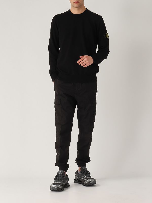 5. Pull en coton biologique pour homme Noir Stone Island k1s155100053s00b2