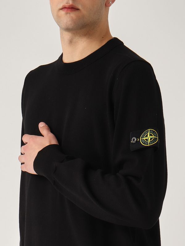 4. Pull en coton biologique pour homme Noir Stone Island k1s155100053s00b2
