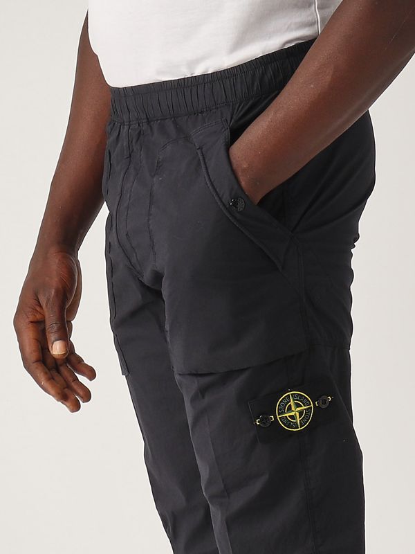 4. Stretch parachute canvas trousers for men Navy Stone Island k1s153100017s0003