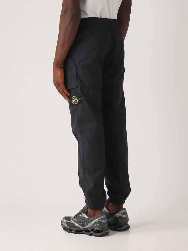 3. Stretch parachute canvas trousers for men Navy Stone Island k1s153100017s0003