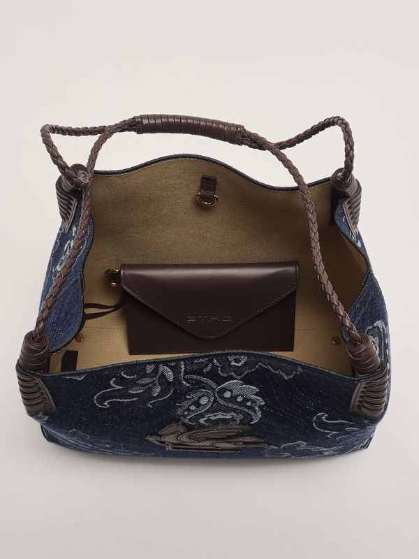 【送料&関税込】Etro Libra Media Denim Jacquard Bag ETRO Medium Libra Denim Jacquard Bag Etro