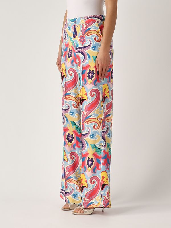 2. Women's silk pants Multicolor Etro wrea0014ak732