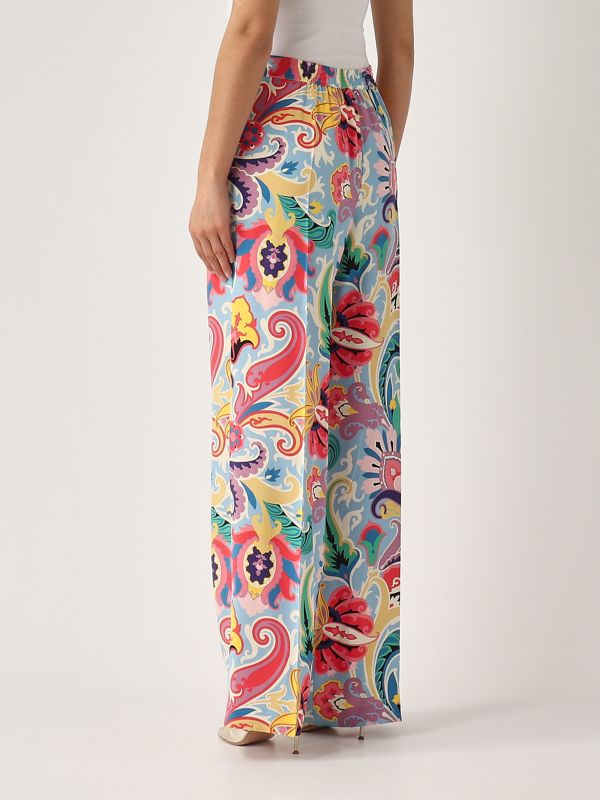 3. Women's silk pants Multicolor Etro wrea0014ak732