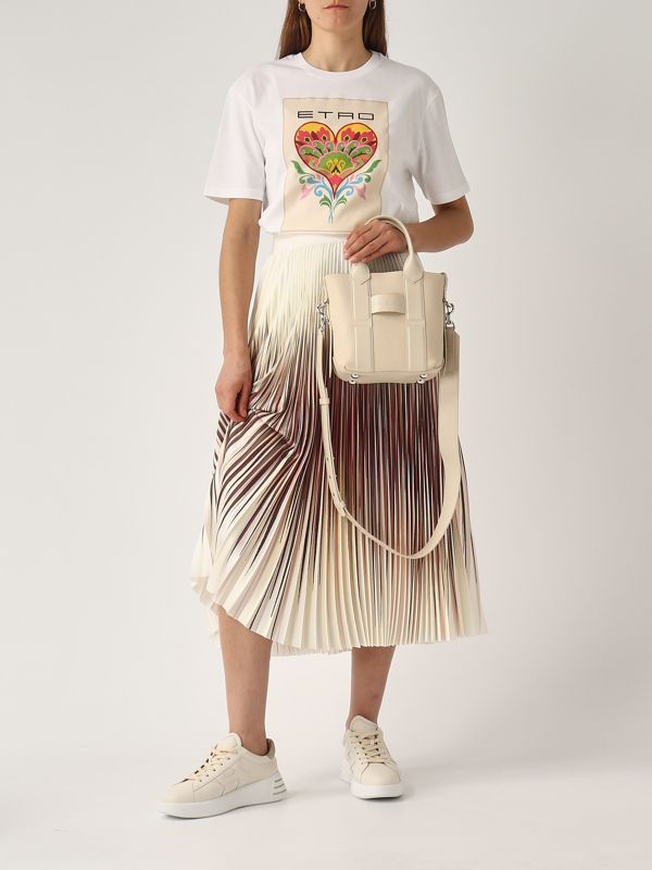 5. T-shirt donna in cotone Bianco Etro wrma0005ak787