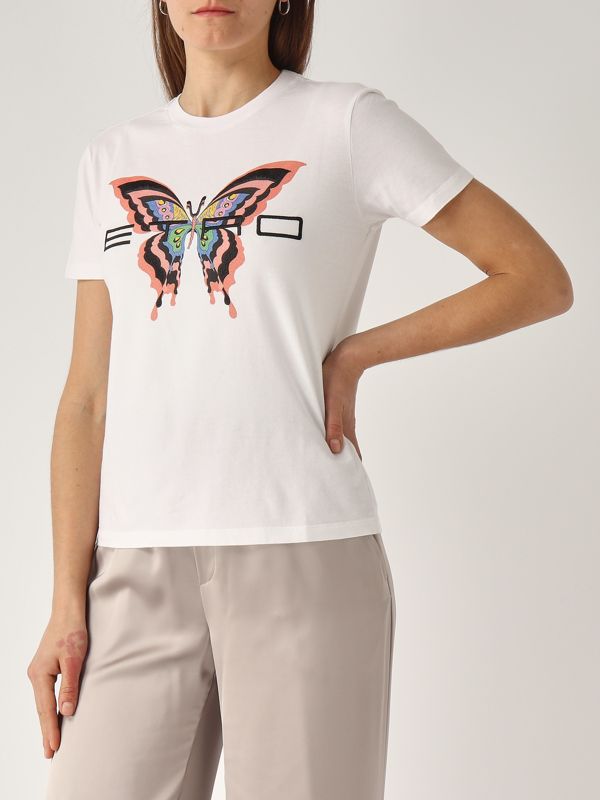 4. Camiseta de mujer de algodón Blanco Etro wrma0006ak786