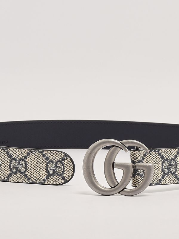 2. Cintura bambino in simil pelle Blu-Beige Gucci 4327072zg0g