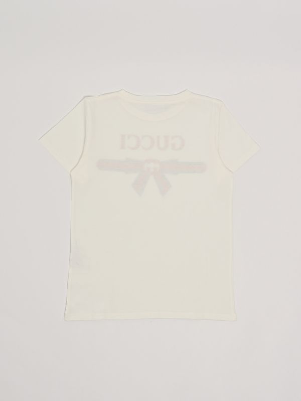 2. T-shirt bambina in cotone Bianco Gucci 610190xjg0k