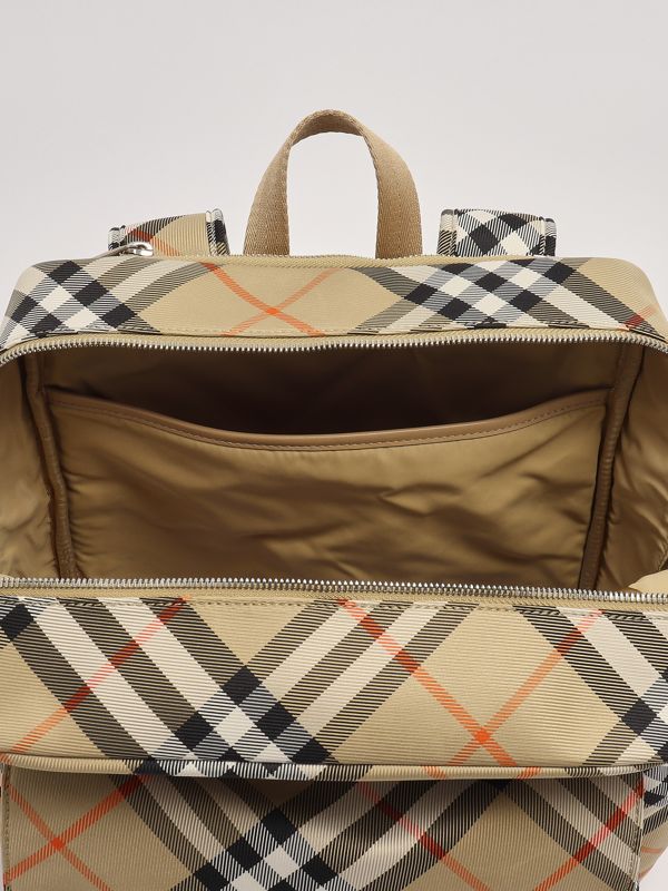 3. Zaino bambino in nylon Check Beige Burberry 8089846