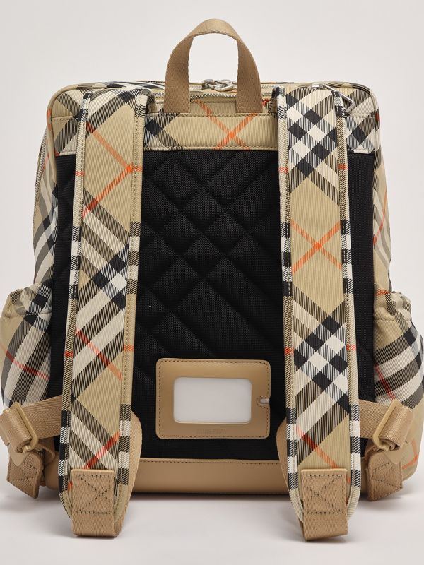 5. Zaino bambino in nylon Check Beige Burberry 8089846