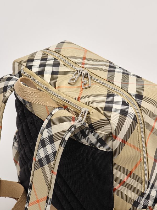 4. Zaino bambino in nylon Check Beige Burberry 8089846