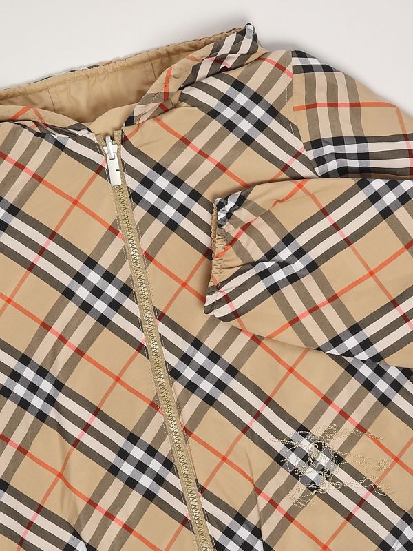 3. Giacca bambino in misto cotone Check Beige Burberry 8088511