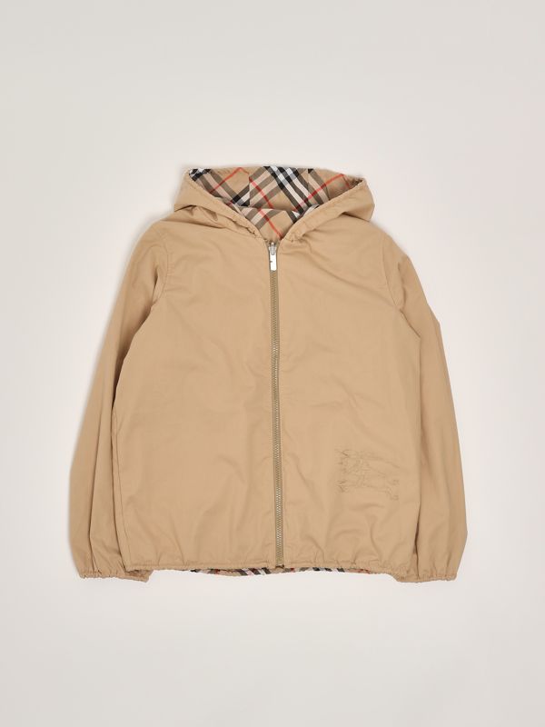 4. Giacca bambino in misto cotone Check Beige Burberry 8088511
