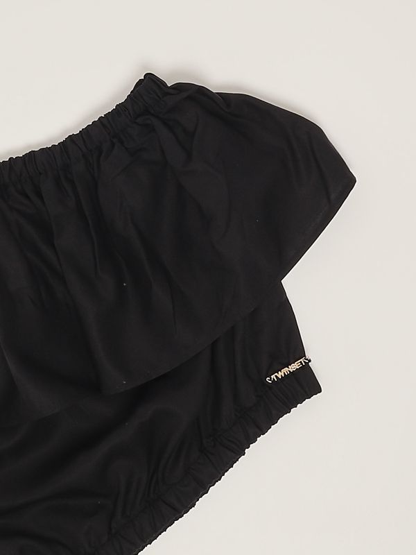 3. Top de crepé para niña Negro Twinset 251gj2463