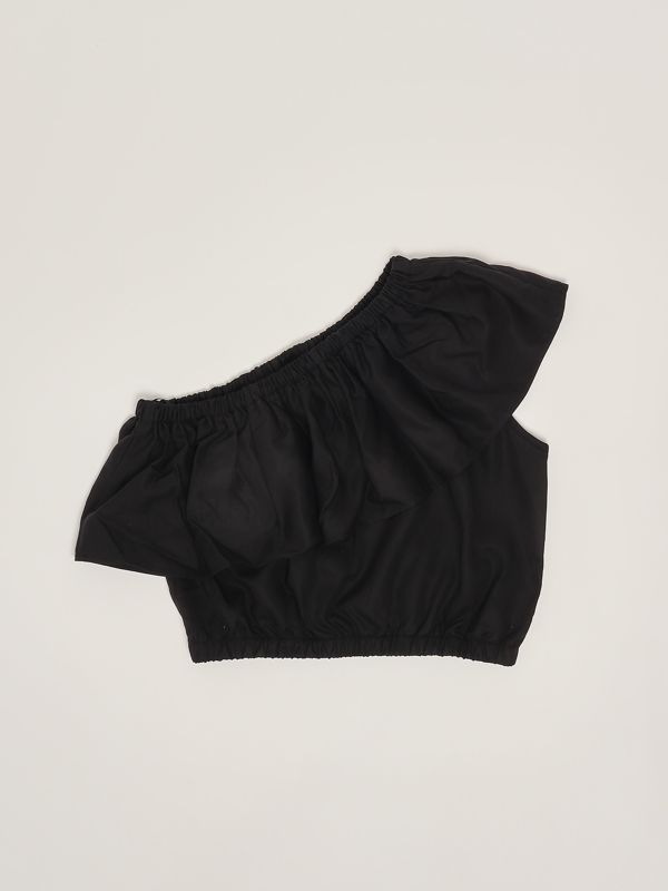 2. Top de crepé para niña Negro Twinset 251gj2463