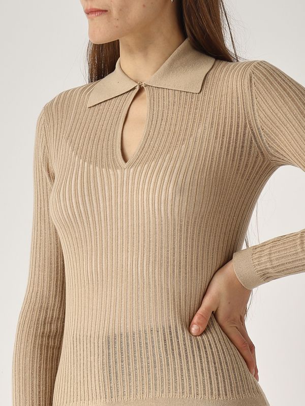 4. Egrege women's silk and wool sweater Cappuccino Max Mara Studio 2516361021600