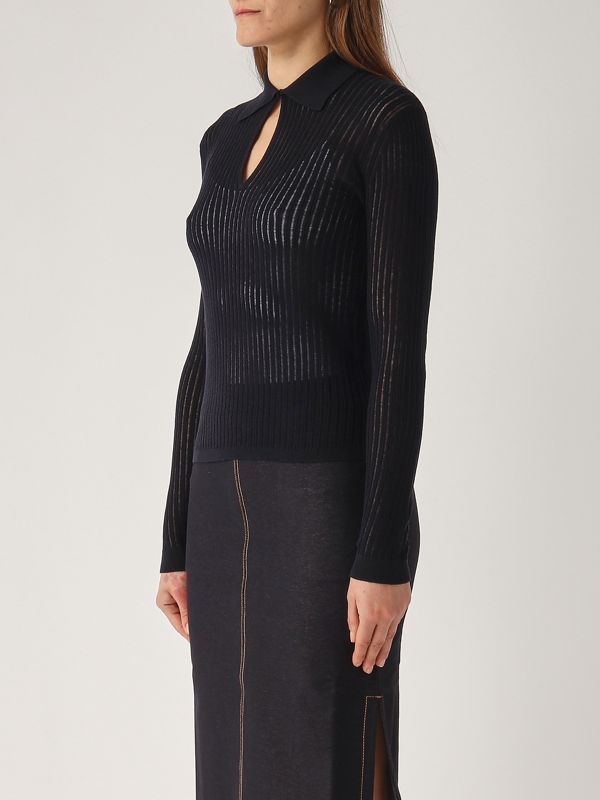 2. Egrege women's silk and wool sweater Black Max Mara Studio 2516361021600