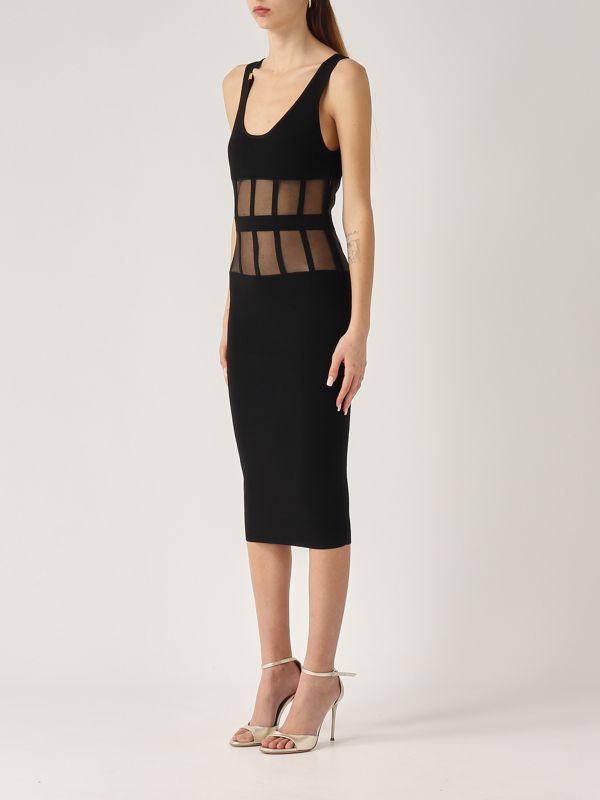 2. Abito donna in maglia Nero Elisabetta Franchi am65s51e2
