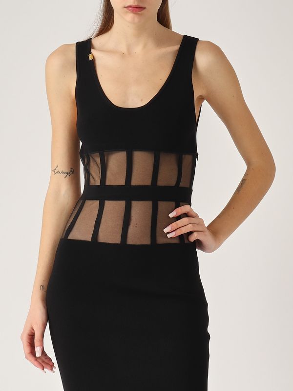 4. Abito donna in maglia Nero Elisabetta Franchi am65s51e2