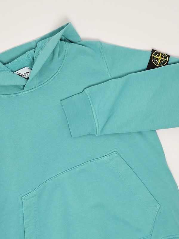 3. Boy's stretch cotton sweatshirt Turquoise Stone Island Junior k1s166100012s0040