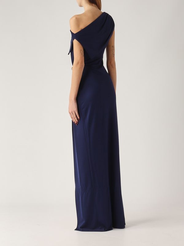 3. Stretch viscose dress for women Navy Elisabetta Franchi abr0551e2