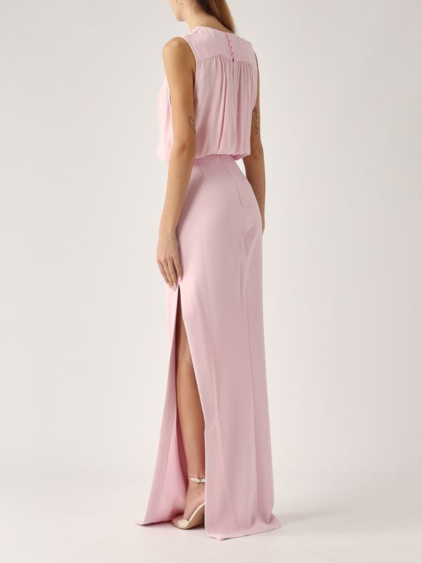 3. Women's crepe dress Quartz Rose Elisabetta Franchi abr3851e2
