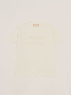 Elisabetta Franchi girl's T-shirt with rhinestone logo