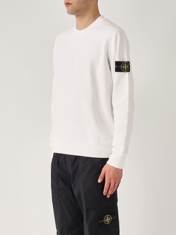 2. Sudadera de hombre de algodón Blanco Stone Island k1s156100044s0051