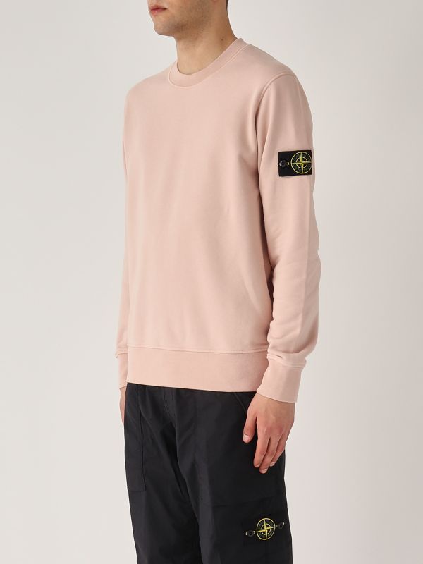 2. Sudadera de hombre de algodón Rosa antiguo Stone Island k1s156100044s0051