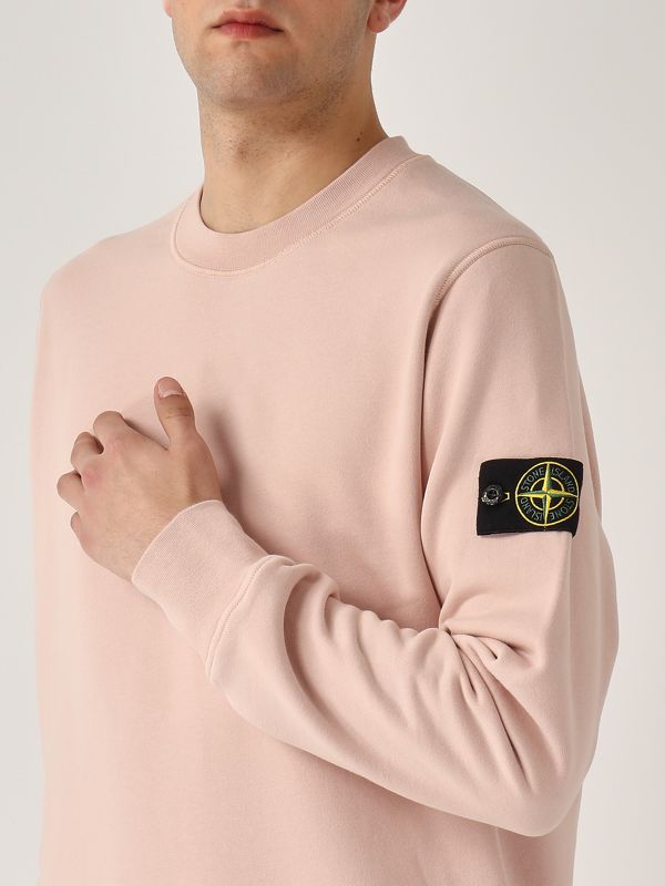 4. Sudadera de hombre de algodón Rosa antiguo Stone Island k1s156100044s0051